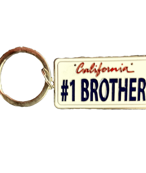 #1 Brother Keychain – California License Plate Style