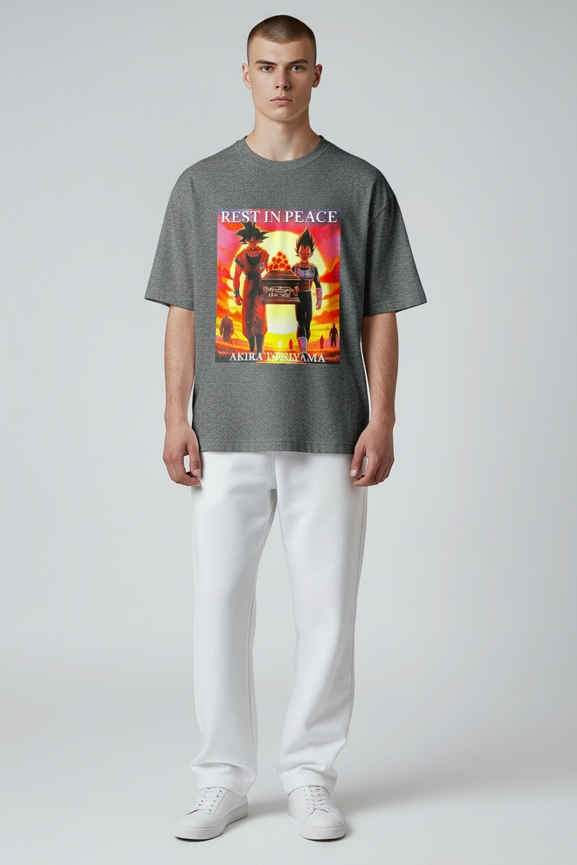 Pro Club Rest in peace Akira Toriyama signature Goku at the grave t-shirt
